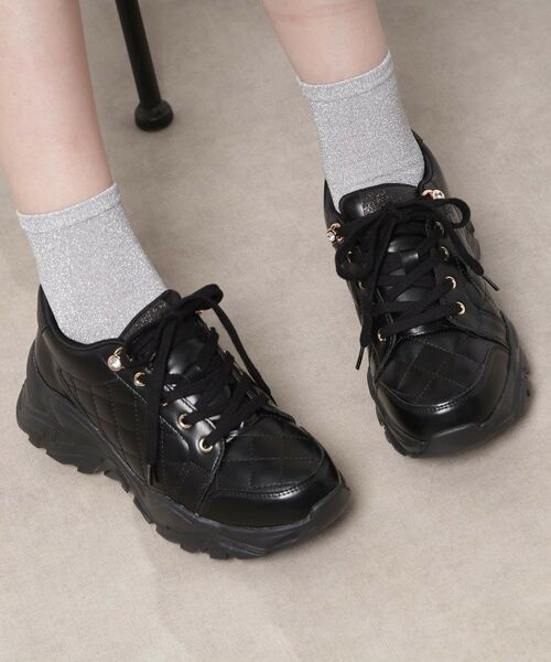 ESPERANZA / エスペランサ スニーカー | キルティングスニーカー（ブラック(019)）