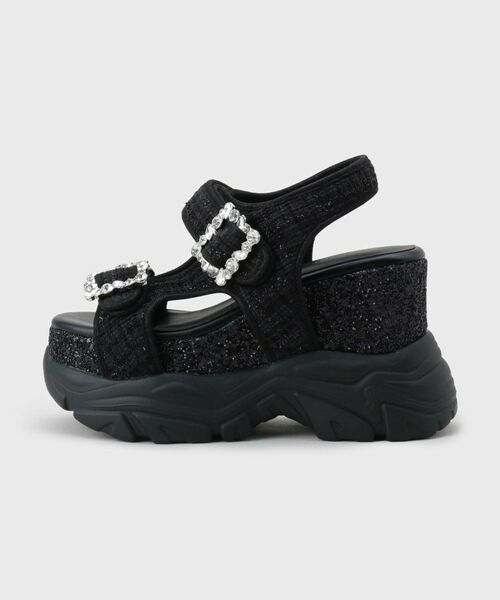 ESPERANZA / エスペランサ サンダル | ツイードWビジュースニーカーソールサンダル | 詳細10