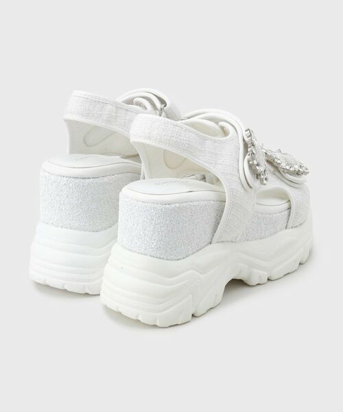 ESPERANZA / エスペランサ サンダル | ツイードWビジュースニーカーソールサンダル | 詳細11