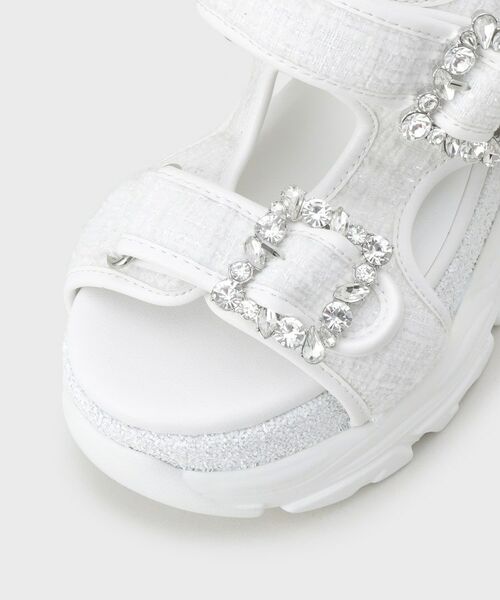 ESPERANZA / エスペランサ サンダル | ツイードWビジュースニーカーソールサンダル | 詳細14