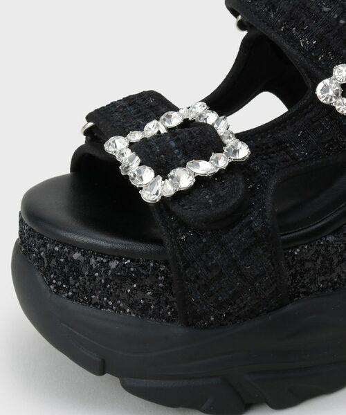 ESPERANZA / エスペランサ サンダル | ツイードWビジュースニーカーソールサンダル | 詳細15