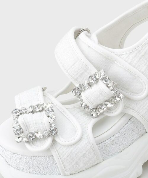 ESPERANZA / エスペランサ サンダル | ツイードWビジュースニーカーソールサンダル | 詳細16