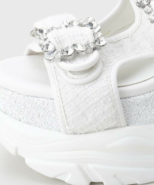 ESPERANZA / エスペランサ サンダル | ツイードWビジュースニーカーソールサンダル | 詳細17