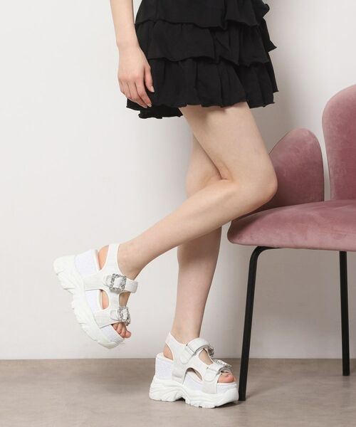 ESPERANZA / エスペランサ サンダル | ツイードWビジュースニーカーソールサンダル | 詳細2