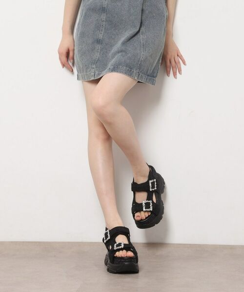 ESPERANZA / エスペランサ サンダル | ツイードWビジュースニーカーソールサンダル | 詳細5