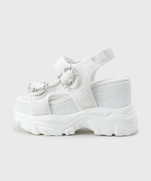 ESPERANZA / エスペランサ サンダル | ツイードWビジュースニーカーソールサンダル | 詳細9