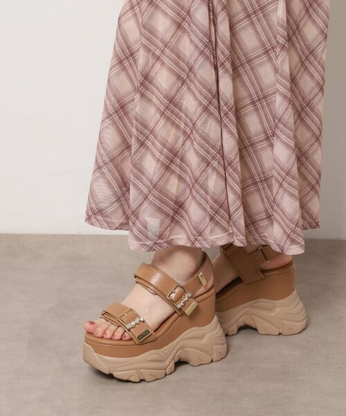 ESPERANZA / エスペランサ サンダル | ビジューベルトスニーカーソールスポサン（ベージュ(052)）