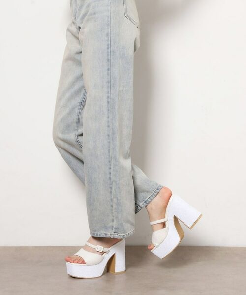 ESPERANZA / エスペランサ サンダル | 【ラク盛り／サンダル】 リピーター続出／脚長美脚 グリッターソールツイードミュール | 詳細1