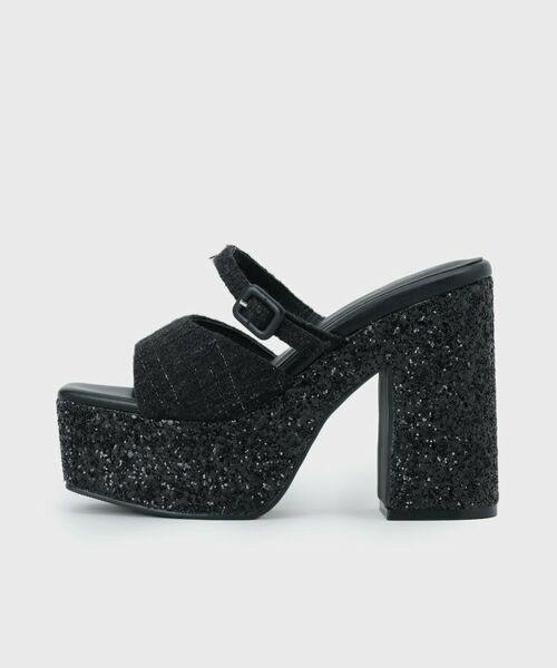 ESPERANZA / エスペランサ サンダル | 【ラク盛り／サンダル】 リピーター続出／脚長美脚 グリッターソールツイードミュール | 詳細14