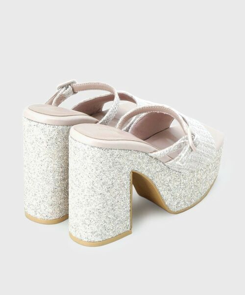 ESPERANZA / エスペランサ サンダル | 【ラク盛り／サンダル】 リピーター続出／脚長美脚 グリッターソールツイードミュール | 詳細16