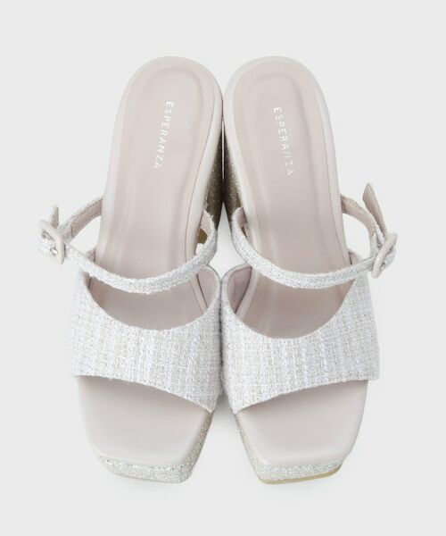 ESPERANZA / エスペランサ サンダル | 【ラク盛り／サンダル】 リピーター続出／脚長美脚 グリッターソールツイードミュール | 詳細17