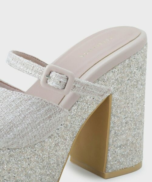 ESPERANZA / エスペランサ サンダル | 【ラク盛り／サンダル】 リピーター続出／脚長美脚 グリッターソールツイードミュール | 詳細20