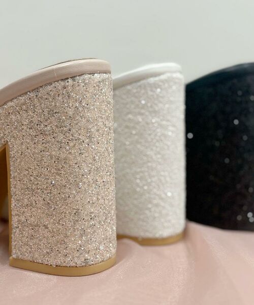 ESPERANZA / エスペランサ サンダル | 【新シリーズ/ラク盛りサンダル】脚長美脚 グリッターソールツイードミュール　26SS | 詳細23