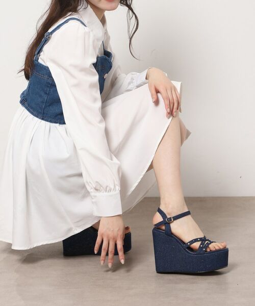 ESPERANZA / エスペランサ サンダル | ビジュースタッズウェッジサンダル | 詳細12