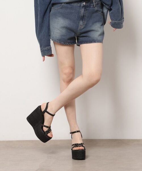 ESPERANZA / エスペランサ サンダル | ビジュースタッズウェッジサンダル | 詳細4