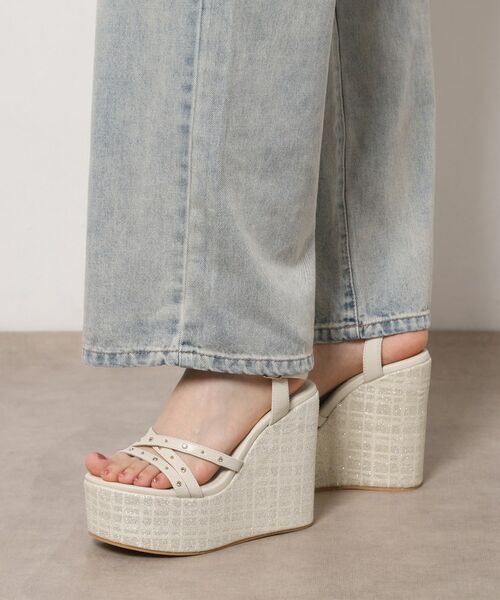 ESPERANZA / エスペランサ サンダル | ビジュースタッズウェッジサンダル | 詳細7