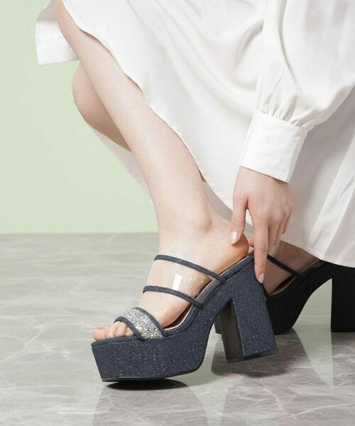 ESPERANZA / エスペランサ サンダル | ラク盛りミュール（ブルー(393)）