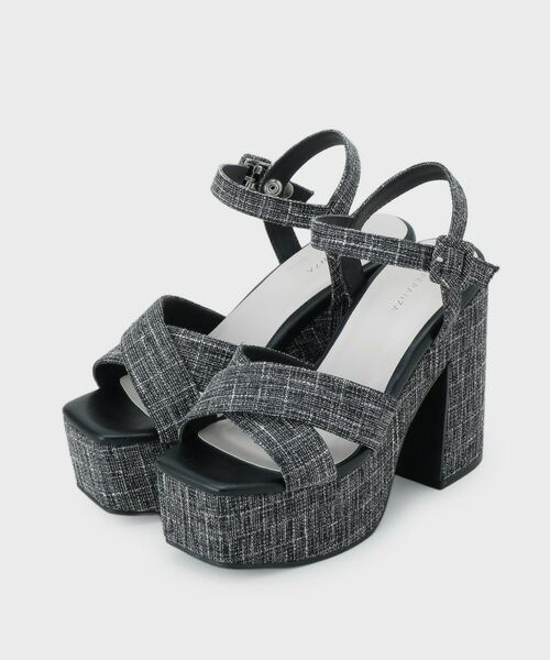 ESPERANZA / エスペランサ サンダル | 【ラク盛り／サンダル】 リピーター続出／脚長美脚 ツイードサンダル | 詳細12