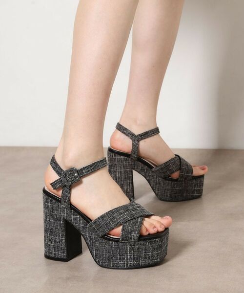 ESPERANZA / エスペランサ サンダル | 【ラク盛り／サンダル】 リピーター続出／脚長美脚 ツイードサンダル | 詳細4