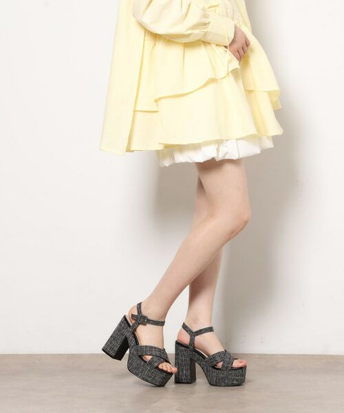 ESPERANZA / エスペランサ サンダル | 【ラク盛り／サンダル】 リピーター続出／脚長美脚 ツイードサンダル | 詳細5