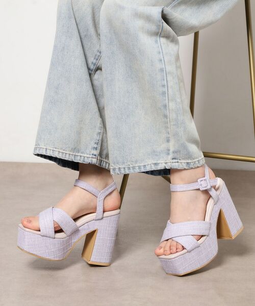 ESPERANZA / エスペランサ サンダル | 【ラク盛り／サンダル】 リピーター続出／脚長美脚 ツイードサンダル | 詳細7