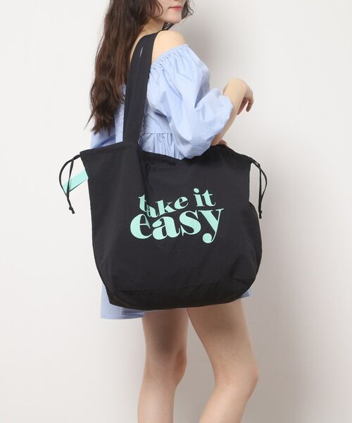 ESPERANZA / エスペランサ トートバッグ | 【新生活・新学期】まとまる巾着トートバッグ（ブラック(019)）