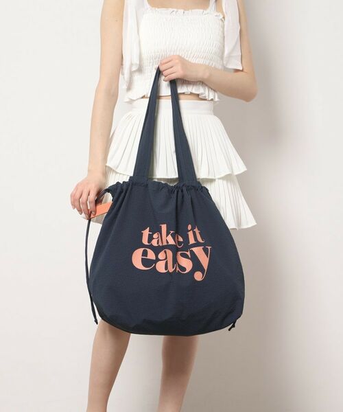 ESPERANZA / エスペランサ トートバッグ | 【新生活・新学期】まとまる巾着トートバッグ（ブルー(093)）