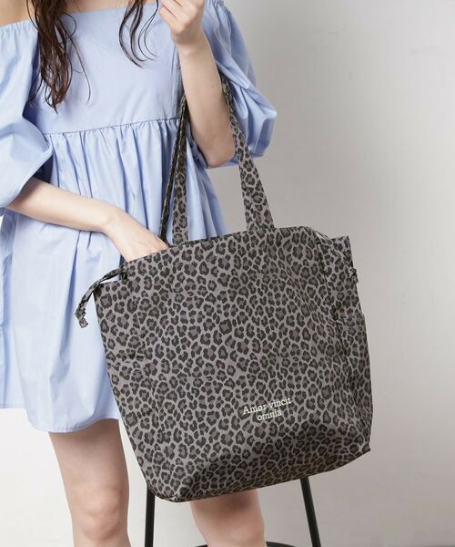 ESPERANZA / エスペランサ トートバッグ | アニマルプリントトート（グレー(012)）