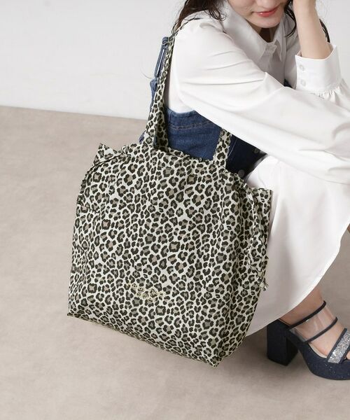 ESPERANZA / エスペランサ トートバッグ | アニマルプリントトート（ベージュ(052)）