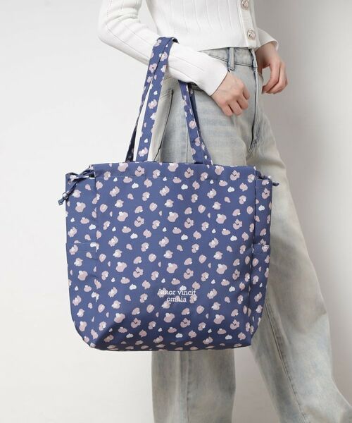 ESPERANZA / エスペランサ トートバッグ | アニマルプリントトート（ブルー(092)）