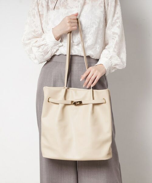 ESPERANZA / エスペランサ トートバッグ | フロントベルトトート（アイボリー(004)）