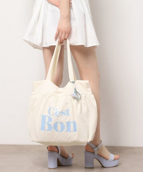 ESPERANZA / エスペランサ トートバッグ | 【新生活・新学期】チャーム付きビッグトート（アイボリー(004)）