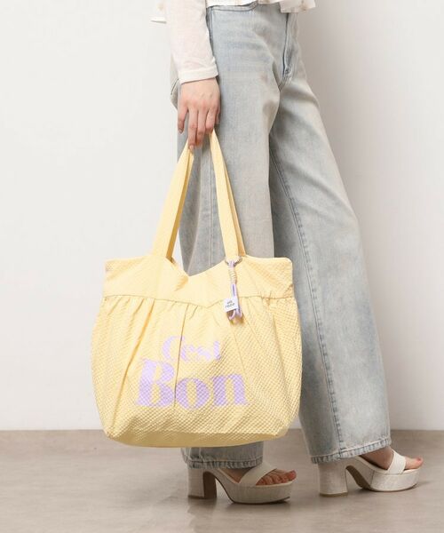 ESPERANZA / エスペランサ トートバッグ | 【新生活・新学期】チャーム付きビッグトート（イエロー(032)）
