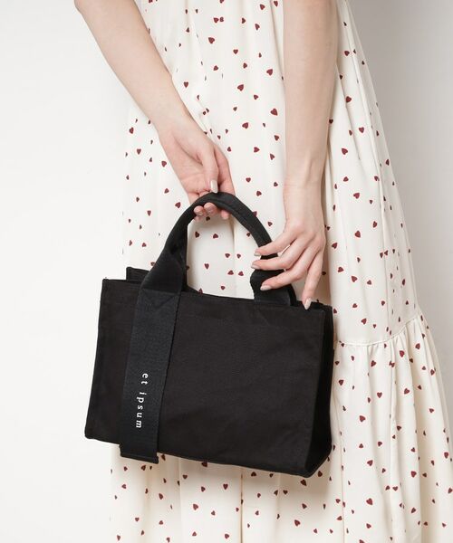 ESPERANZA / エスペランサ トートバッグ | フロントテープベルトトート（ブラック(019)）