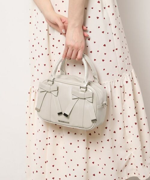 ESPERANZA / エスペランサ ショルダーバッグ | フロントリボン2WAY ミニボストン（アイボリー(083)）