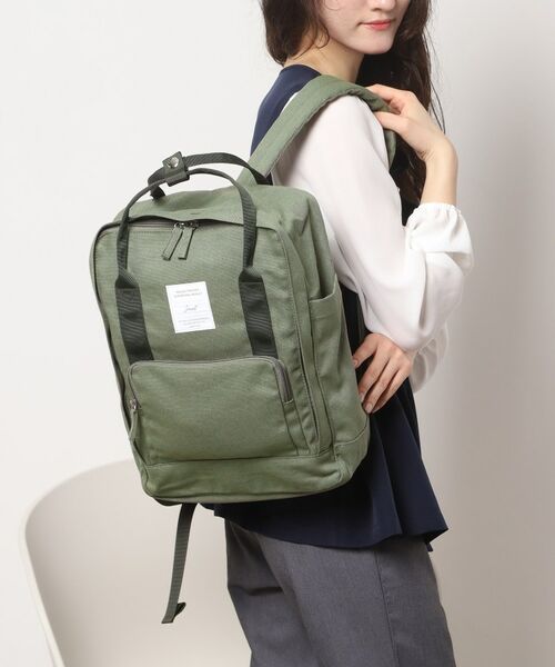 ESPERANZA / エスペランサ リュック・バックパック | スクエアコットンリュック（カーキ(027)）