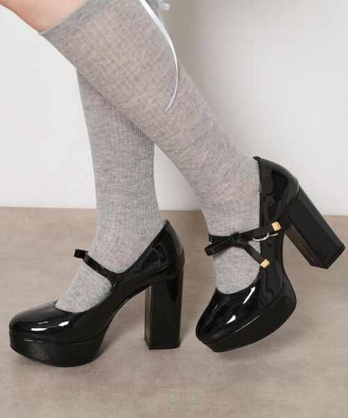 ESPERANZA / エスペランサ パンプス | リボン2WAYストームパンプス（ブラック(219)）