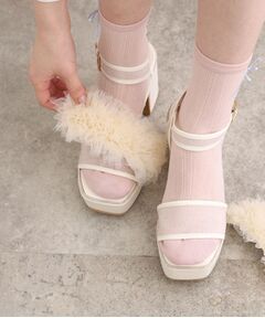 ESPERANZA / エスペランサ サンダル | 2WAYフリルナチュ盛りサンダル