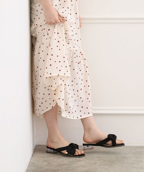 ESPERANZA / エスペランサ サンダル | リボンクリアヒールサンダル | 詳細5