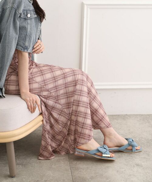 ESPERANZA / エスペランサ サンダル | リボンクリアヒールサンダル | 詳細8