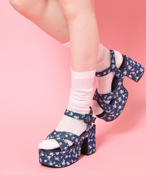 ESPERANZA / エスペランサ サンダル | 厚底クロスサンダル（ブルー(992)）