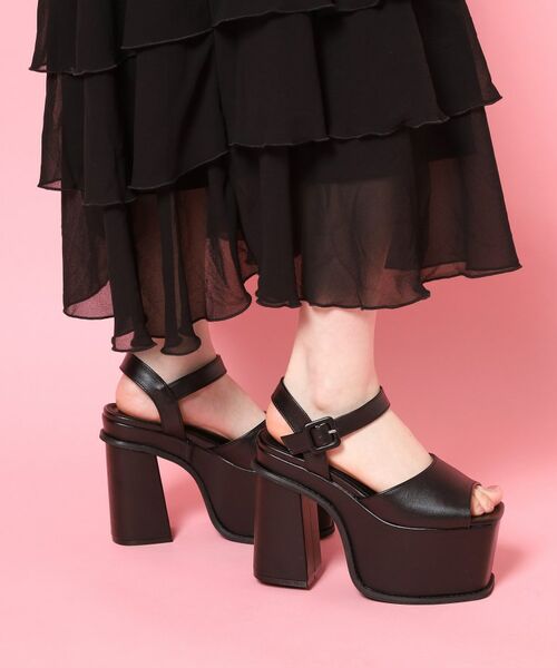 ESPERANZA / エスペランサ サンダル | 厚底シアーサンダル（ブラック(019)）