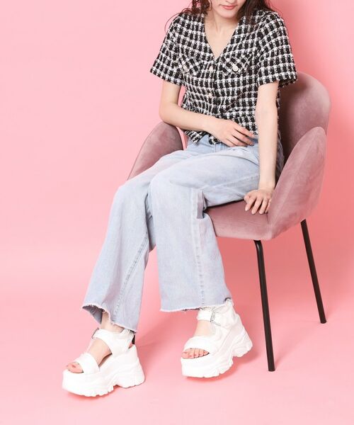 ESPERANZA / エスペランサ サンダル | 厚底ダブルソールシフォンサンダル | 詳細2