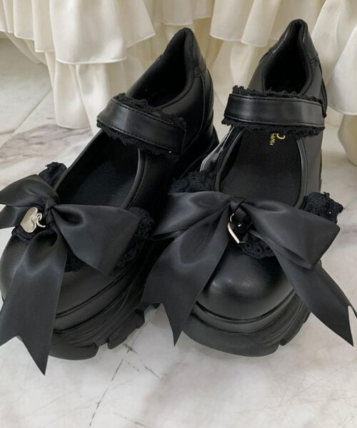 ESPERANZA / エスペランサ パンプス | 夢見るシリーズ厚底2WAYスニーカー（ブラック(019)）