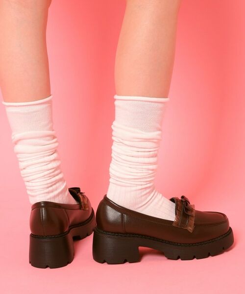 ESPERANZA / エスペランサ パンプス | フリル付きリボンローファー | 詳細7