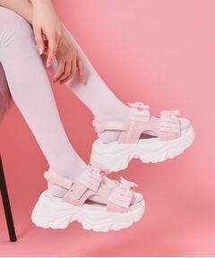 ESPERANZA / エスペランサ サンダル | 厚底ダブルリボンガーリーサンダル