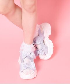 ESPERANZA / エスペランサ サンダル | 厚底ダブルリボンガーリーサンダル