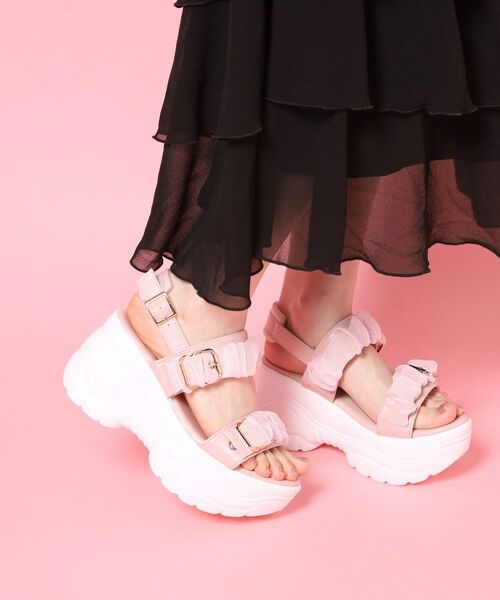ESPERANZA / エスペランサ サンダル | 厚底シアーギャザーベルトサンダル | 詳細10