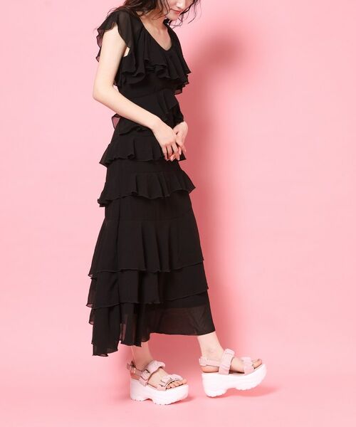 ESPERANZA / エスペランサ サンダル | 厚底シアーギャザーベルトサンダル | 詳細12