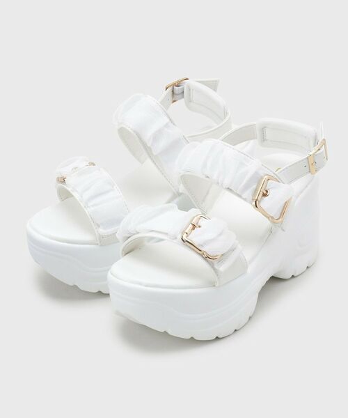 ESPERANZA / エスペランサ サンダル | 厚底シアーギャザーベルトサンダル | 詳細13